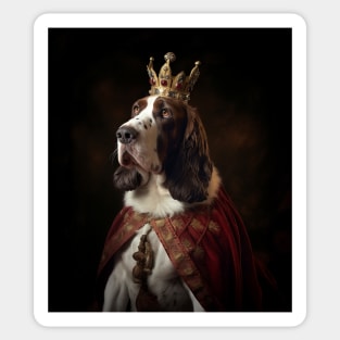 Gracious Tri-Colored Basset Hound - Medieval Queen Sticker